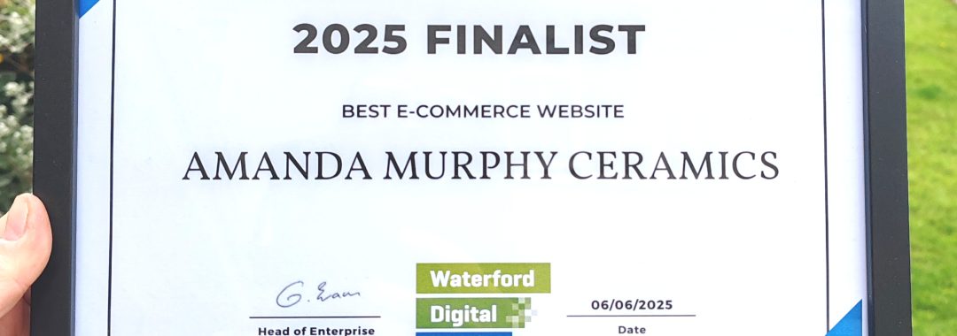 Amanda Murphy Ceramics finalist for Best E-Commerce Website