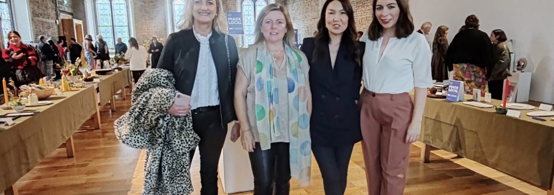 I travelled to Smock Alley Theatre in Dublin as one of the chosen makers for the Design & Crafts Council of Ireland’s #MadeLocal campaign. Pictured here (l-r) with Helen Magee artist, Aria-v jewellery, LaineyK cards. October 2024