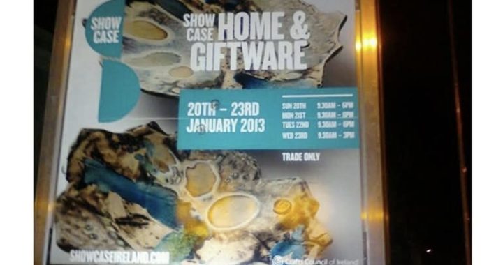 Large signage at Showcase RDS Dublin - Amanda Murphy Ceramics